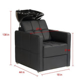 Backwash Shampoo Unit Bowl Sink Chair Station FR - 68012+FR - S29 - GreenLife - Shampoo Unit
